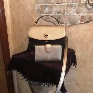 Coach Tilly Satchel in Signature Canvas & Wallet